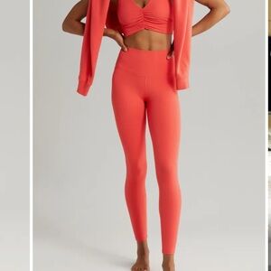 Zella Studio Luxe High Waist 7/8 Leggings in Cayenne